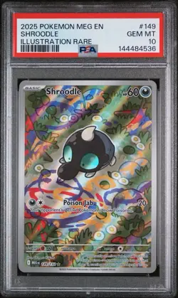 2025 Pokemon Meg En Shroodle Illustration Rare PSA 10 Gem Mint - Image 1