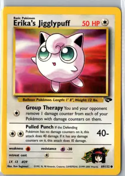 ERIKA'S JIGGLYPUFF 69/132 COMMON GYM CHALLENGE POKEMON MP - Image 1