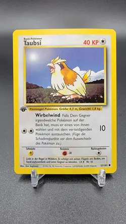 Pokemon GERMAN Base Set 1st EDITION Pidgey (Taubsi) 57/102 Near Mint!! - Image 1