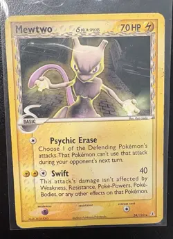 2 Card Lot Of Mewtwo Holon Phantoms 24/110 And Movie Promo 3 Pokemon TCG - Image 3
