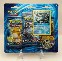 (402926) Pokemon XY Evolutions Black Kyurem 3-Pack Blister - Factory Sealed 820650801570 - Image 1