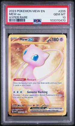2023 POKEMON MEW EN-151 #205 MEW ex HYPER RARE PSA 10 GEM MINT - Image 1
