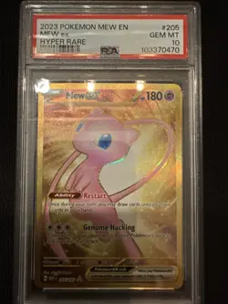 2023 POKEMON MEW EN-151 #205 MEW ex HYPER RARE PSA 10 GEM MINT - Image 4