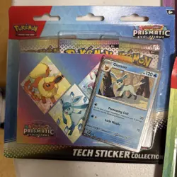 Pokemon Prismatic Evolutions Tech Sticker Collection Lot of 3 Different Blisters - Image 2