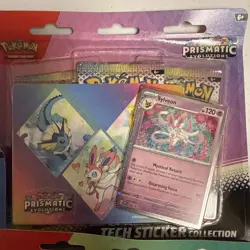 Pokemon Prismatic Evolutions Tech Sticker Collection Lot of 3 Different Blisters - Image 3