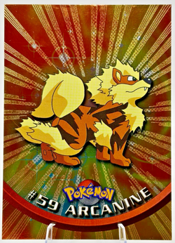 1999 Pokemon Topps TV Animation Arcanine Silver Holo Foil #59 Black Logo LP - Image 1