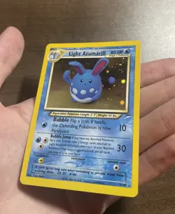 Pokemon TCG - Light Azumarill 13/105 Holo Rare - Neo Destiny - SWIRL - NM / MINT - Image 3