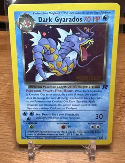 Dark Gyarados Prerelease 8/82 Holo Rare Team Rocket Pokemon TCG - Image 1