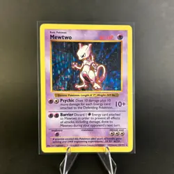 [MP] Mewtwo shadowless Base Set English Pokemon TCG Holo Rare (see photos) - Image 1