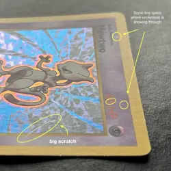 [MP] Mewtwo shadowless Base Set English Pokemon TCG Holo Rare (see photos) - Image 3