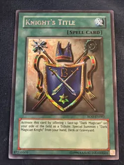 Yu-Gi-Oh! Knight’s Title ROD-EN002 Limited Edition Secret Rare Holo Vintage - Image 1