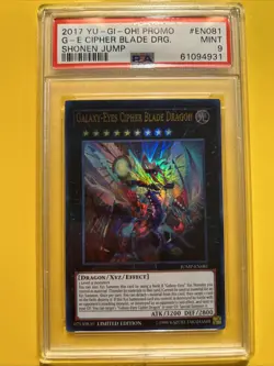 YuGiOh GALAXY-EYES CIPHER BLADE DRAGON #JUMP-EN081🔥PSA 9🔥LIMITED ED-ULTRA RARE - Image 1