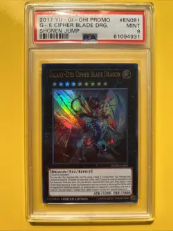 YuGiOh GALAXY-EYES CIPHER BLADE DRAGON #JUMP-EN081🔥PSA 9🔥LIMITED ED-ULTRA RARE - Image 3