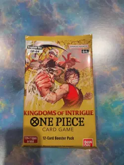 Kingdoms of Intrigue Booster Pack One Piece Card Game OP-04 English New Sealed - Image 1