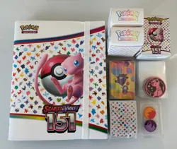 Pokemon 151 Binder With Majority Of Holo/ Reverse Cards And Extras! Mew ex 151 - Image 1