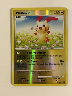 Pokemon TCG Plusle Reverse Holo Holo Rare Card 28/100 Majestic Dawn LP - Image 1