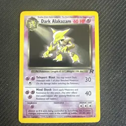 Pokemon Dark Alakazam TCG Team Rocket Holo Card 1/82 Unlimited - Image 1