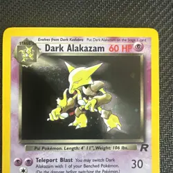 Pokemon Dark Alakazam TCG Team Rocket Holo Card 1/82 Unlimited - Image 2