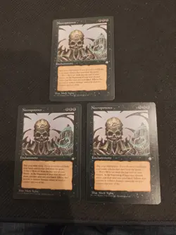 3x MTG Necropotence Ice Age Rare LP 1995 Magic The Gathering - Image 1
