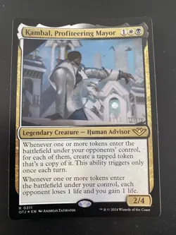 FOIL Kambal, Profiteering Mayor #0211 MTG Outlaws of Thunder Junction NM English - Image 1