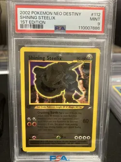 2002 POKEMON NEO DESTINY 1ST EDITION #112 SHINING STEELIX PSA 9 - Image 1