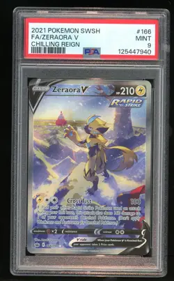 2021 Pokemon Zeraora 166/198 Chilling Reign MT PSA 9 - Image 1