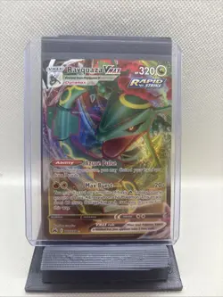2023 Pokemon Crown Zenith Rayquaza VMAX Rapid Strike Full Art Holo 102/159 - Image 1