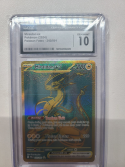 Pokemon TCG Pokemon Miraidon Ex Holo CGC Gem Mint 10 243/091 - Image 1