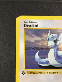 1999 Pokemon Game Base Set 1st Edition #26 DRATINI Shadowless, Cut Corner Error - Image 2