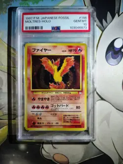 Moltres Mystery Of The Fossils #146 Japanese Pokemon PSA 10 Gem Mint 1997 Fossil - Image 1