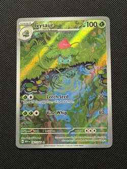 Ivysaur 167/165 Scarlet & Violet 151 Illustration Rare Full Art Pokemon TCG NM/M - Image 1