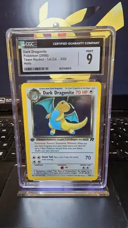 Pokemon Dark Dragonite Team Rocket 1st Edition Holo Rare #5 CGC 9 Mint - Image 1