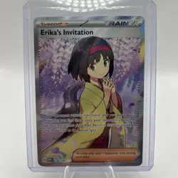 Pokemon Erika's Invitation 196/165 Sv: Scarlet & Violet 151 Full Art Holo - Image 1