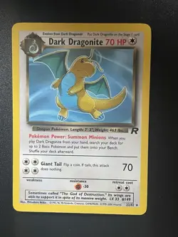 Dark Dragonite 22/82 Team Rocket Pokemon Card Moderately Played normal - Image 1