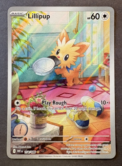 Lillipup 154/086 Illustration Rare Holo White Flare Pokemon Trading Card - Image 1