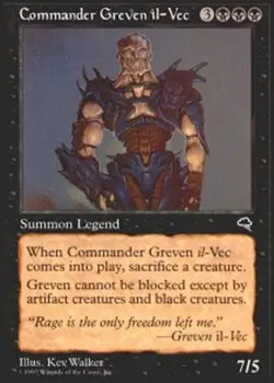 Commander Greven il-Vec Magic mtg Light Play, English Tempest x1 - Image 1