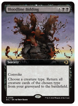 Bloodline Bidding - Extended Art Lorwyn Eclipsed MTG - Image 1