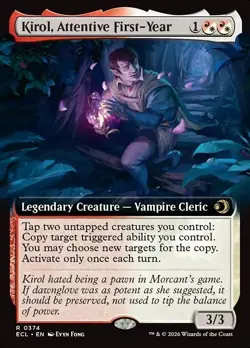 Kirol, Attentive First-Year X1 EXTENDED ART FOIL-NM/M-Lorwyn Eclipsed - Image 1