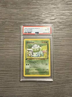 Pokemon Bulbizarre PSA 8 Base Set 44/102 1999 French 1st Edition - Image 1