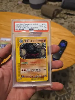 Pokemon PSA 10 GEM MINT 2001 Golem 1st Edition Japanese Expedition Holo Card - Image 1