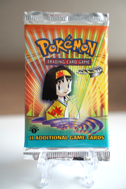Pokemon TCG Gym Heroes 1st Edition Booster Pack Erika Art WOTC 1999 SEALED - Image 1