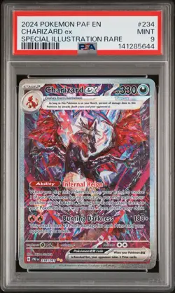 2024 POKEMON PAF EN-PALDEAN FATES SPECIAL ILLUSTRATION RARE CHARIZARD EX PSA 9 - Image 1