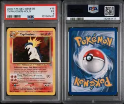 Pokemon Neo Genesis 2000 Typhlosion Holo Rare Card TCG 18/111 PSA 5 EX - Image 4