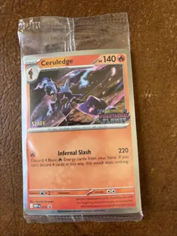 POKEMON Phantasmal Flames Sealed Staff Prerelease Promo Pack (4 Cards). NEW - Image 1