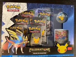Pokemon 25th Anniversary Celebrations Zacian Promo Deluxe Pin Collection SEALED - Image 1