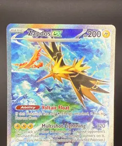 Zapdos ex 202/165 Pokemon TCG SV: Scarlet & Violet 151 SIR Full Art NM - Image 3