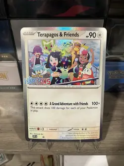 JUMBO CARD Pokemon Horizons Terapagos and Friends Oversized Promo Card Stamped - Image 1