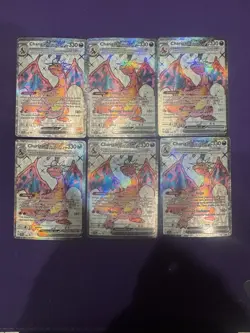 CHARIZARD PROMO LOT OF 6 POKEMON CARDS SVP EN 056 BLACK STAR PROMOS NM - Image 1