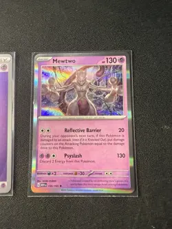 Pokemon 151 Mewtwo 150/165 Holo - Gengar 094/165 Holo - Psychic 005 Cosmo Holi - Image 2