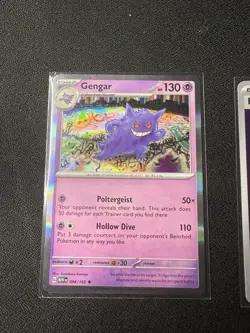 Pokemon 151 Mewtwo 150/165 Holo - Gengar 094/165 Holo - Psychic 005 Cosmo Holi - Image 4